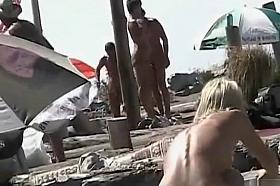 Tight pussies look hot in nude beach video