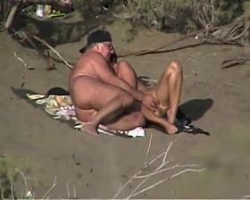 Nude Beach - Fingering with Watcher
