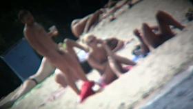 Nudist beach voyeur cannot get enough of a sexy blonde