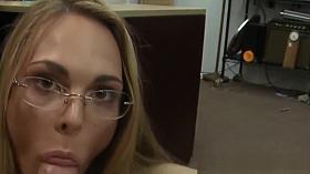 Pawn amateur in spex doggystyles after bj