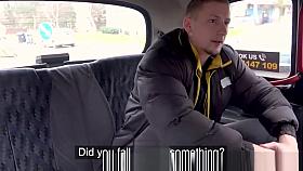 Female taxi driver fucks in secret place