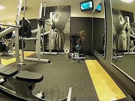 Fit girl's workout is secretly filmed