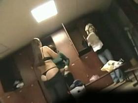 Fem has bared off her ass right before dressing room spy cam