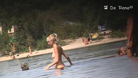 Sexy beach nudists enjoy the hot summer day on voyeur cam