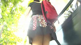 Amateur spy cam upskirt video of an undoubting hot girl