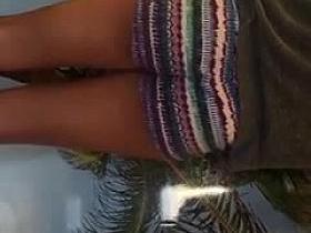 White chicks booty shorts ass