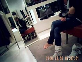 sexy girl in a shoe store