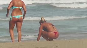 Big Tits Bikini Thong beach teens spied hidden cam voyeur