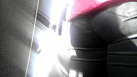 Turkish girl's tight ass in bus