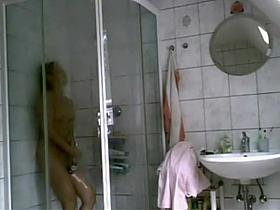 Catching her masturbate in the shower