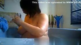 Big tits chubby woman shaving