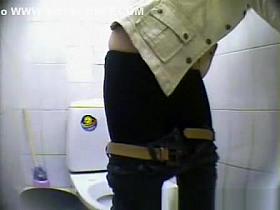 Brunette chick filmed peeing in several angles