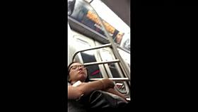 NYC subway voyeur asian