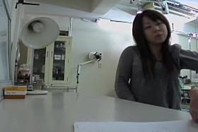 Japanese cutie got her slit examed by a pervy gynecologist