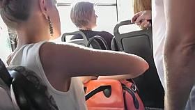 Upskirt Legal Age Teenager Belt On Bus