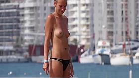 Topless Bikini Teens Beach Voyeur Video HD
