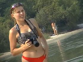 Beach candid camera filming unsuspecting nude girls