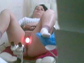 Clip is showing a medical exam of a stunning chick