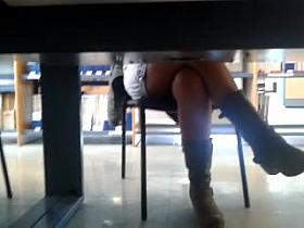 2-Voyeur under table, nice legs(no upskirt)