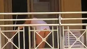 hidden camera girl without panties on balcony
