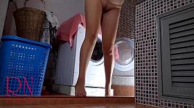 Housewife Fucked In The Washing Machine. 3 With Laundry Day