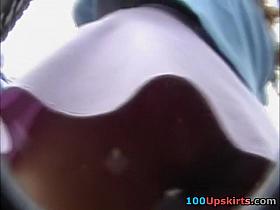 Mouth watering student upskirt