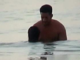 Couple having sex in the water