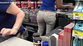 Ebony ass in tight pants