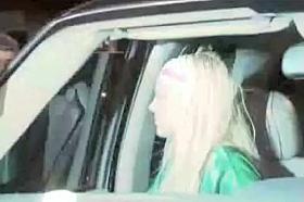 Britney Spears upskirt and ass in the car