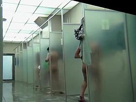 Women in shower room showering